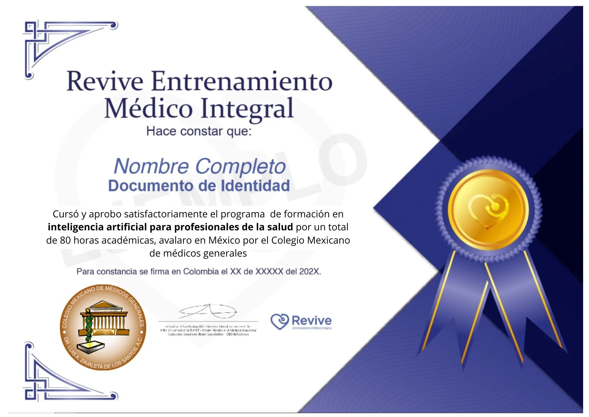 Certificado de Reconocimiento moderno azul